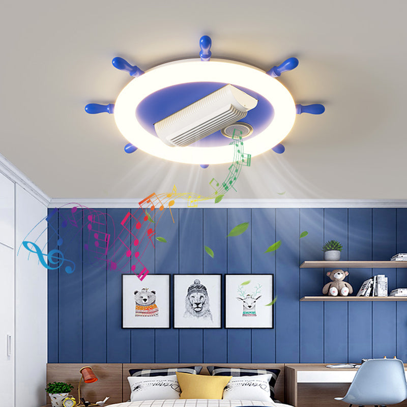 (BF232)BEMFAN 2026 New Bladeless Ceiling Fan with Light,three color dimming, 20-inch Modern Recessed Ceiling Fan with Remote Control and Dimmable LED Light, 6-Speed Fan Light, Suitable for Bedroom and Living Room, Applicable Voltage Range: 100-240V