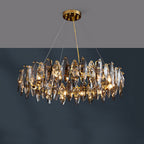 Postmodern Personality Creative Crystal Chandelier with Three-color LED