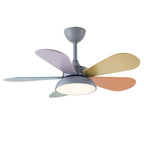 Nordic Frequency Conversion Cartoon Reversible Noiseless Kids Ceiling Fan with Lights