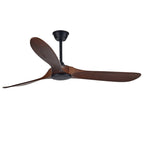 [Open-Box]Retro Solid Wood Frequency Conversion Silent Dimming Ceiling Fan with Lights