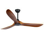 [Open-Box]Retro Solid Wood Frequency Conversion Silent Dimming Ceiling Fan with Lights