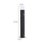 Motion Sensor Black Exterior Bollard Lighting Solar Path Lights