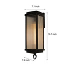 1 Head 19.7-inch Outdoor Wall Lantern Sconce