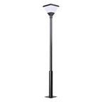 1-Light Black 98-In/118-In Solar LED Square Post Street Light