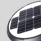 1-Light Black Outdoor LED Solar Lamp Post and Pole Street Light