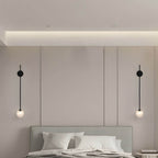 1-Light Glass Bubble Globe Slim Wall Light