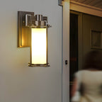 1-Light Glass Outdoor Wall Lantern Sconce