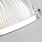 1-Light Striped Glass Shade Tungsten Wire 40W Pendant Lights
