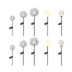 10-Piece Solar Dandelion Pathway Lights LED Outdoor Garden Lighting Set