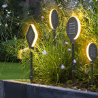 Modern Circular Black Solar LED Lawn Light
