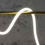 Creative LED Strip Electroplated Metal Modern Chandeliers Ceiling Lights