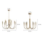 6/9-Light Retro Candlelight 3 Step Dimming LED French Style Chandelier