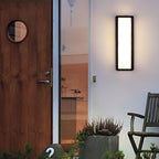 [Open-Box] Warm White Rectangle LED Waterproof Motion Sensor Black Modern Wall Sconce Lighting