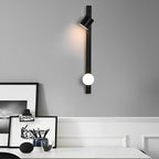 Adjustable Minimalist Creative Electroplated Metal Black Wall Sconces