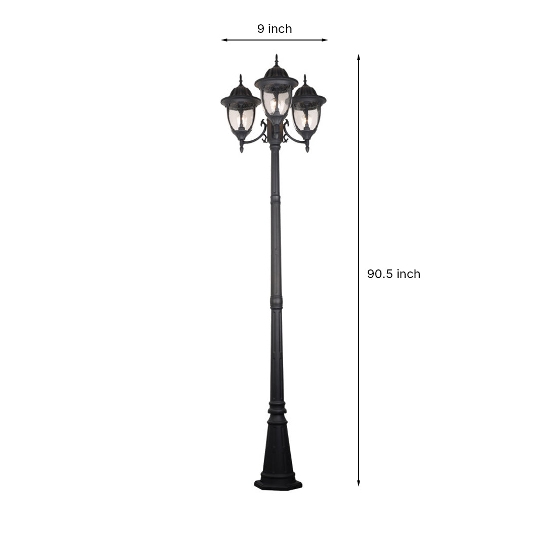 Three-Head Street Lamp Post Lights Waterproof Aluminum European-Style
