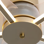 Flowers Intelligent Dimmable LED Mute Modern Bladeless Ceiling Fans Lamp