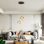 Ring Shaped LED Electroplated Metal Modern Pendant Light Hanging Lamp