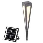 Adjustable RGB Solar LED Pathway Light Square Top & Conical Base Outdoor Lawn Lighting
