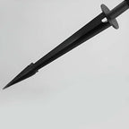 Sleek Black Oval Ring LED Solar Lights Modern Outdoor Minimalist Design