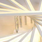 Creative Strip Stepless Dimming LED White Nordic Ceiling Lights Chandelier