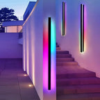 Black Long LED RGB Linear Lights Outdoor Waterproof Wall Lighting
