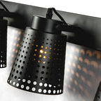 Retro Iron Hollow Adjustable Black Industrial Style Plug in Wall Sconce Lighting