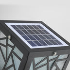 Modern Solar LED Path Lights Black Waterproof Outdoor Lawn Bollard Lights