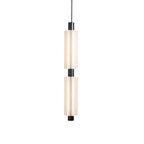 1/2/3 Heads Acrylic Cylinder Pendant Lights: Modern Hanging Lamp in Gold/Black