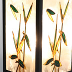 Vintage Square Solar LED Path Light Artistic Floral Landscape Bollard Lights