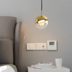 Round Rotating Minimalist Metal Glass Nordic LED Pendant Light Chandelier