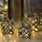 3 Pc Set Creative Christmas Decor Gift Box Scene Layout Decorations