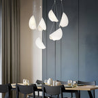 1/3/6-Light Minimalist Line White Glider Pendant Light