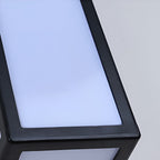 [Open-Box] White Rectangle LED Waterproof Motion Sensor Black Modern Wall Sconce Lighting