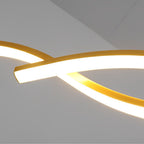 Wavy Lines Minimalist LED Ins Nordic Dining Room Chandeliers Hanging Lamp