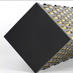 Grid-Designed LED Black Outdoor Lawn Lamp Modern Waterproof Landscape Bollard Lights