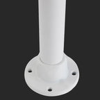 Stainless Steel Outdoor Floor Lamp with Rotating Design and Vertical Slats