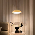 15.74-Inch Round Wood Japanese Style LED Pendant Light