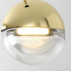 Round Rotating Minimalist Metal Glass Nordic LED Pendant Light Chandelier