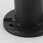 Round Solar LED Outdoor Lights in Black with Ribbed Lampshade