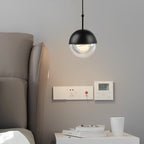 Round Rotating Minimalist Metal Glass Nordic LED Pendant Light Chandelier