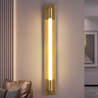 19.68'' Acrylic Tube 1-Light LED Wall Lights Indoor - Black/Gold/Chrome Base