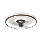 19.7-in Walnut 6-Speed Flush Mount Ceiling Fans With LED Light and Remote