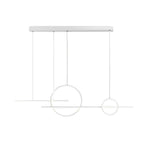 Circles Three Step Dimming Stepless Dimmable Chandeliers with LED Strip