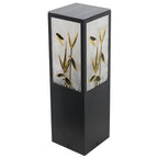 Vintage Square Solar LED Path Light Artistic Floral Landscape Bollard Lights