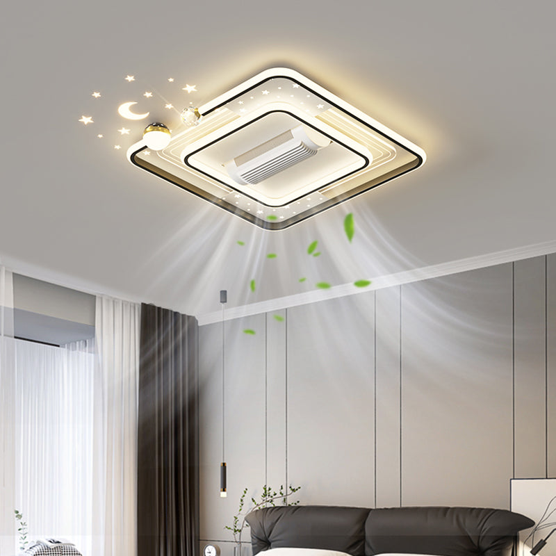 [BF212] BEMFAN 20'' Metal Bladeless Ceiling Fan with LED Light ,Voltage:100V-120V & 220V-240V