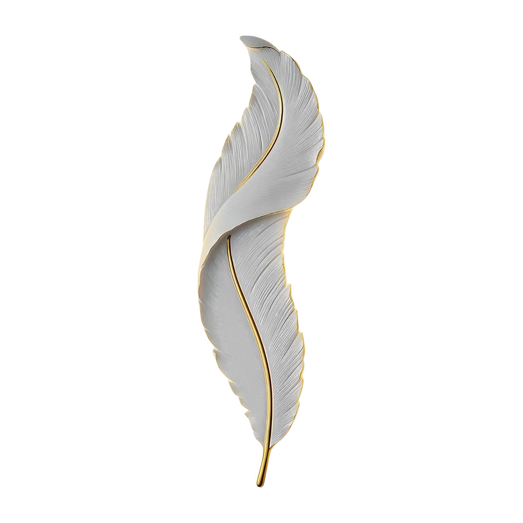 [Open-Box]Creative Feather Wall Light LED White Luxury Modern Wall Sconce Lamp Lighting
