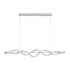 Spiral Pendant Linear Hanging Chandelier White Modern Light