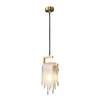 [Open-Box]Creative Handmade Glass LED Button Switch Copper Modern Pendant Lights