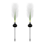2PCS Hairy Reed LED Solar Lawn Lamps