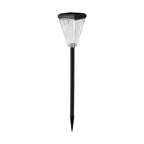 Modern Solar Post Lights Dimmable LED Garden Pathway Lamp with Ripple Lampshade